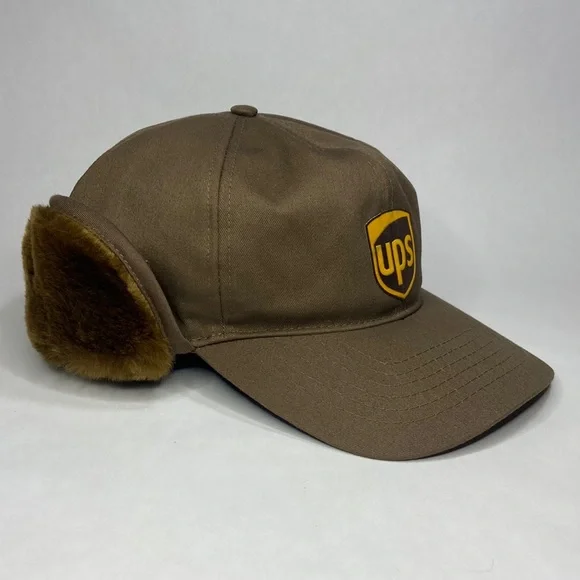 UPS Winter Hat with Foldable Ear Flaps Size XL